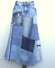 spódnice maxi Patchworkowa spódnica jeans r.42