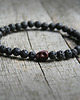 biżuteria męska Męska bransoletka :: black lava & skull :: BROWN
