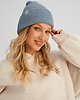 czapki damskie Gruba czapka zimowa jasnoniebieska