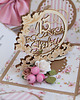 kartki scrapbooking 15 rocznica ślubu, kryształowe gody, exploding box, kartka 3d