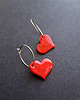 kolczyki z masy plastycznej Kolczyki ecce serce no17