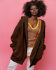 bluzy męskie Brązowe hoodie oversize