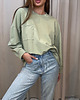 bluza bez kaptura damska Bawełniana bluza Matcha