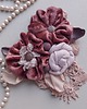 broszki Bogato zdobiona broszka w odcieniach różu