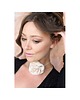 chokery Jedwabny kremowy choker