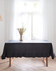 obrusy i serwetki Lniany obrus z falbanką heavy linen CHARCOAL