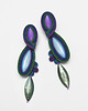 kolczyki soutache Kolczyki loście - długie, tropikalne