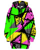 bluza z kapturem damska Bluza Oversize Tunika DR.CROW Abstract Geometric