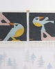 makramy ręcznie tkany kilim / dyptyk - Ptaszki