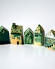 dodatki - różne 5 x Domki ceramiczne miniaturki