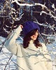 czapki damskie Chabrowa czapka  chunky beanie  z wełną