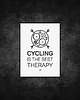 plakaty Plakat z rowerem. Cycling is the best therapy