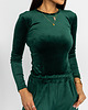 body damskie Welurowe body GREEN