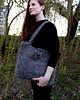 torby na ramię Szydełkowa torebka wykonana z włóczki ręcznie robiona elegancka kuferek 2w1