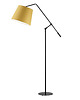 lampy do pokoju dziecka Czarna lampa stojąca z wysięgnikiem FOYA