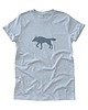 t-shirt damskie Tshirt unisex WOLF jasny szary