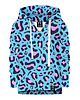bluzy dla dziewczynki Bluza Dziewczynka DR.CROW Leopard Blue