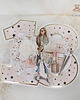 kartki scrapbooking Kartka urodzinowa  na 18 urodziny, kartka cyferka "HappyBirthday" GOTOWA