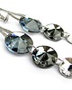 kolczyki swarovski Klipsy srebrne-Denim at Night-Kryształy Swarovskiego