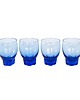 szklanki i kieliszki Komplet kobaltowych szklanek, duński design, lata 70, produkcja: Dania
