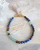 bransoletki z kamieni naturalnych Bransoletka BOHO lapis lazuli, tygrysie oko, jadeit zielony, obsydian złocisty