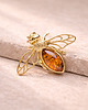 broszki Broszka pszczoła z bursztynem bałtyckim srebro 925 Broszka bursztynowa