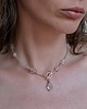 chokery Srebrny choker z przezroczystym kwarcem. Krople deszczu