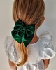 dziewczynka - inne Gumka jedwabna z kokardą MINI scrunchie bottle green