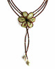 chokery Brązowo-pistacjowa lilia - naszyjnik choker