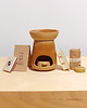świeczniki i świece Zestaw kominek solony karmel + wosk zapachowy + świeczki