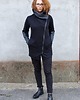 bluza bez kaptura damska Bluza damska asymetryczna , wysoka stójka