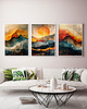 plakaty Zestaw plakatów - Tryptyk abstrakcyjne pejzaże  (set250)