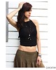 topy damskie Czarny top boho   handmade