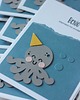 kartki scrapbooking Na morza dnie. Ośmiornica - morskie zaproszenia urodzinowe z ośmiornicą