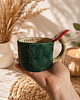 kubki Ceramiczny kubek handmade z napisem " Chodź w Bieszczady" i muchomorem