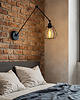 kinkiety Czarny kinkiet na długim wysięgniku w stylu loftowym BALUMI LOFT