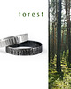 obrączki ślubne Leśne obrączki FOREST - srebro fakturowane