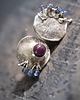 kolczyki wire wrapping szafiry i rubiny ##