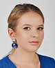 kolczyki szklane Okrągłe kolczyki w odcieniu szafiru Binnur e9/20