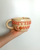 kubki Ceramiczny ręcznie robiony kubek z napisem Knitting Lover