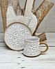 kubki Ceramiczny zestaw śniadaniowy w kwiaty