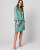 sukienki midi damskie Sukienka typu kaftan z wiązaniem przy szyi-model 1(S-338)