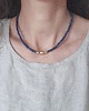 chokery Naszyjnik ZEN lapis lazuli, mosiądz