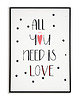 plakaty Plakat miłosny ALL YOU NEED IS LOVE napisy