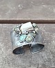 bransoletki wire wrapping Zielenie i szarości - bransoletka regulowana