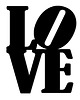 Ozdoby na ścianę Napis na ścianę 3D Love czarny