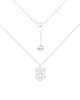 chokery Srebrny choker pancerka z psem Mops