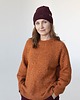 czapki damskie WILK - czapka 100% wełny merino- bordowy