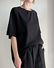 t-shirt damskie Czarna bluzka raglan