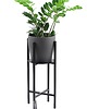 kwietniki Kwietnik Metalowy Stojak na kwiaty 60cm czarny LOFT